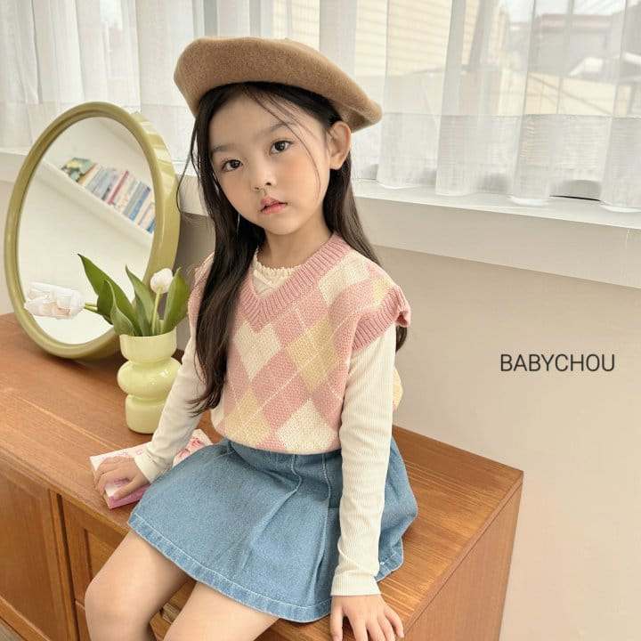 Babychou - Korean Children Fashion - #littlefashionista - Argyle Vest - 6