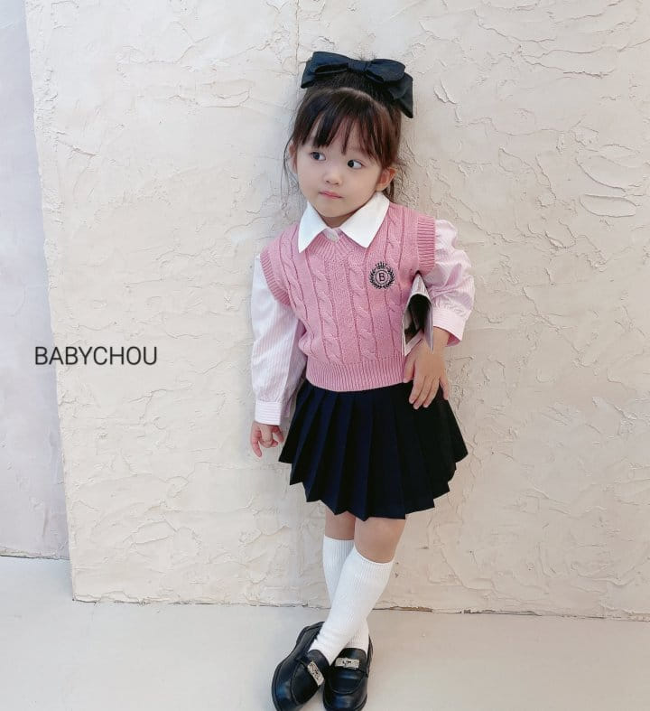Babychou - Korean Children Fashion - #magicofchildhood - Cable Vest - 11