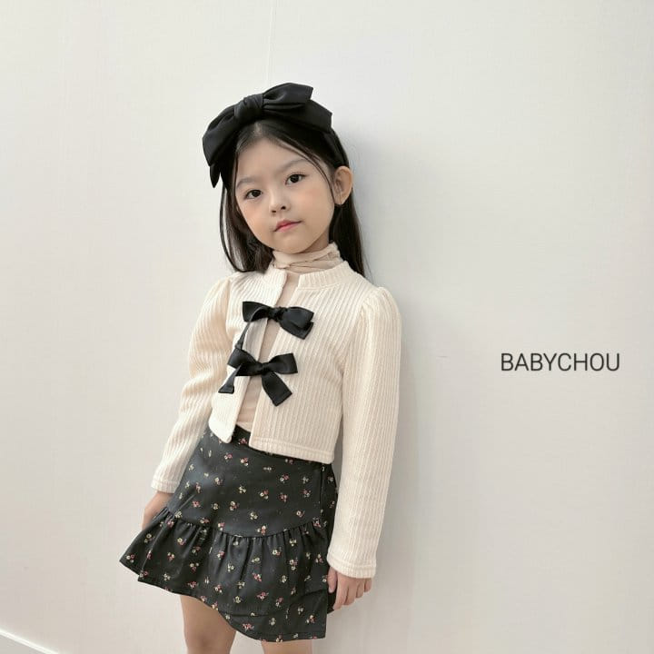 Babychou - Korean Children Fashion - #magicofchildhood - Ribbon Cardigan - 5