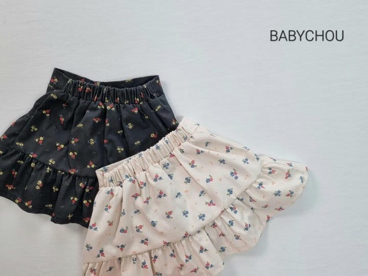 Babychou - Korean Children Fashion - #magicofchildhood - Flower Frill Skirt - 3