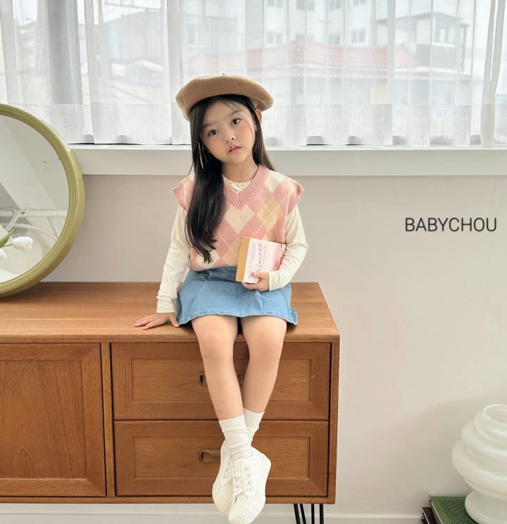 Babychou - Korean Children Fashion - #minifashionista - Argyle Vest - 8