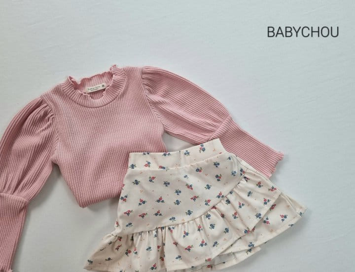 Babychou - Korean Children Fashion - #magicofchildhood - Flower Frill Skirt - 4