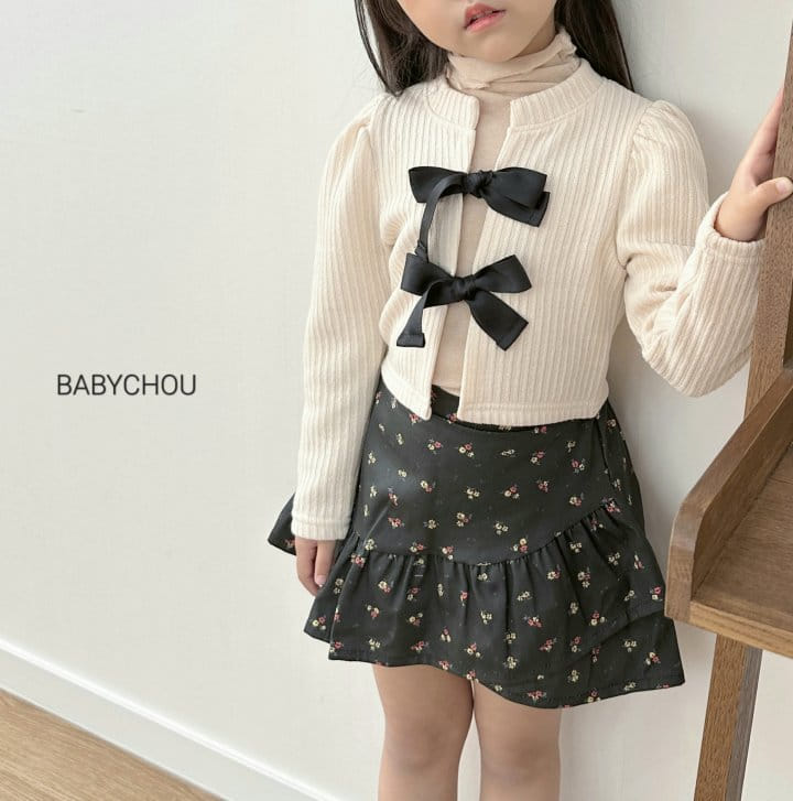 Babychou - Korean Children Fashion - #prettylittlegirls - Ribbon Cardigan - 7