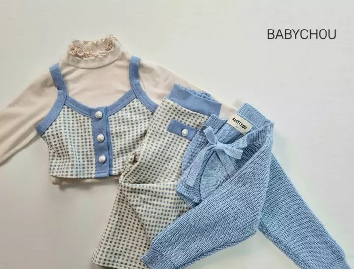 Babychou - Korean Children Fashion - #toddlerclothing - Bote Top Bottom Set - 4