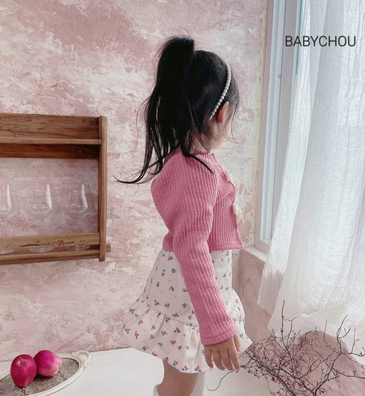 Babychou - Korean Children Fashion - #stylishchildhood - Flower Frill Skirt - 8