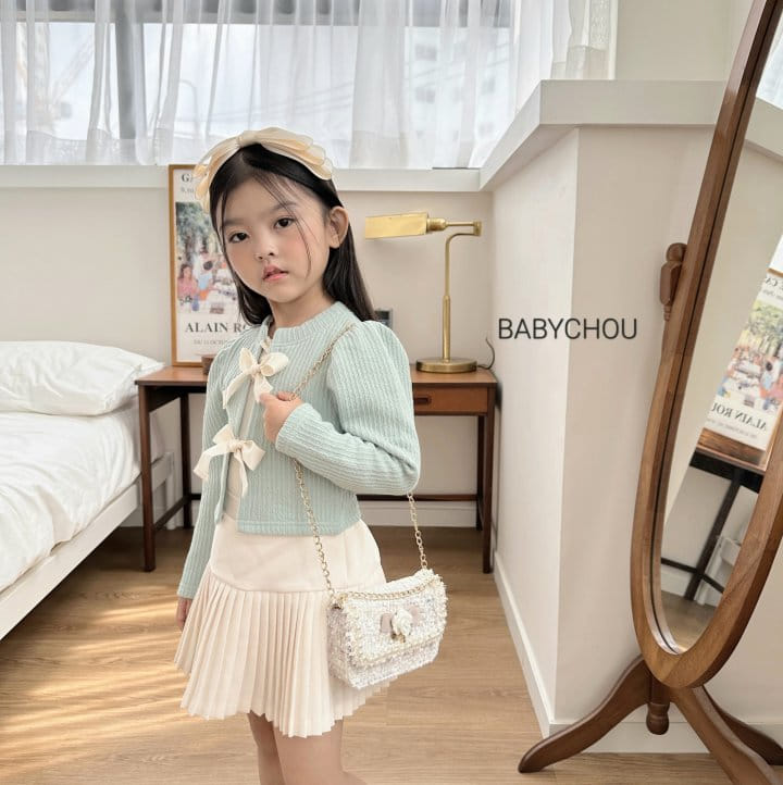 Babychou - Korean Children Fashion - #todddlerfashion - Ribbon Rib Tee - 7