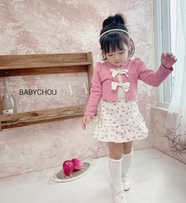 Babychou - Korean Children Fashion - #todddlerfashion - Flower Frill Skirt - 6