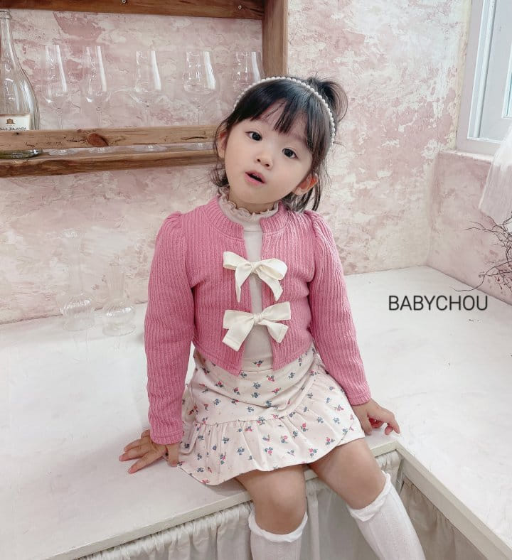 Babychou - Korean Children Fashion - #toddlerclothing - Ribbon Cardigan - 9