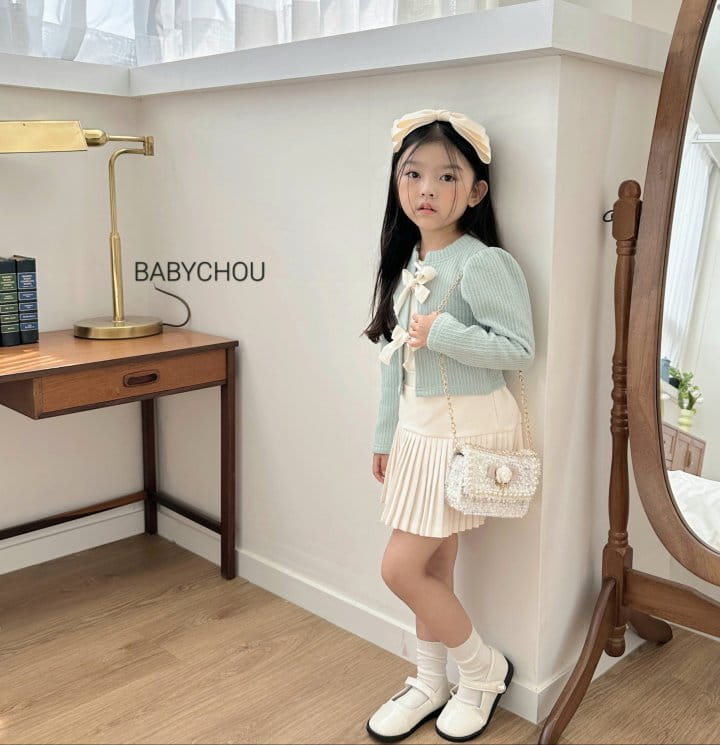 Babychou - Korean Children Fashion - #toddlerclothing - Ribbon Rib Tee - 8