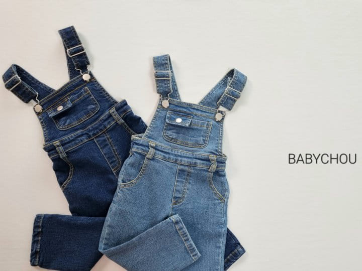Babychou - Korean Children Fashion - #toddlerclothing - Denim Overalls