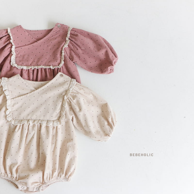 Bebe Holic - Korean Baby Fashion - #babyoutfit - Dot Lace Bodysuit - 2
