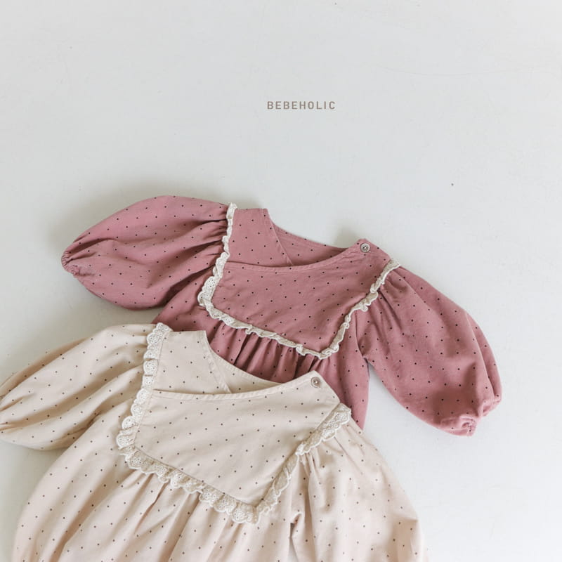 Bebe Holic - Korean Baby Fashion - #babyoutfit - Dot Lace Bodysuit - 3