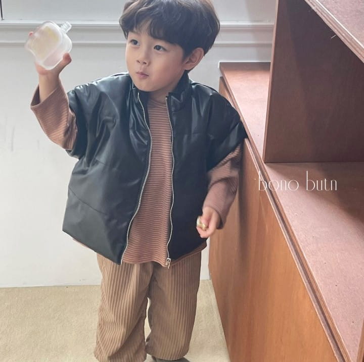 Bonobutton - Korean Children Fashion - #Kfashion4kids - Charcoal Padding Vest - 11