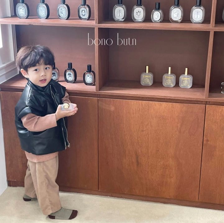 Bonobutton - Korean Children Fashion - #kidzfashiontrend - Charcoal Padding Vest - 10