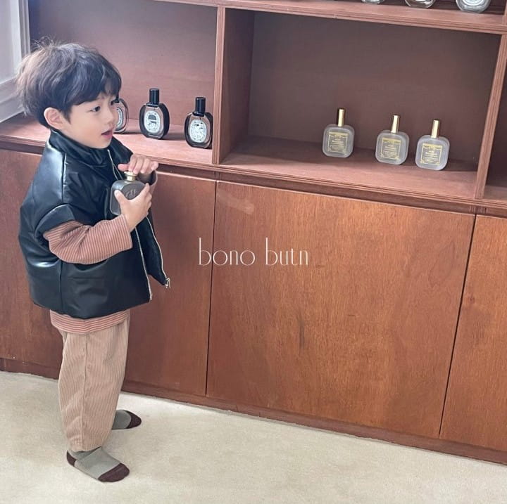 Bonobutton - Korean Children Fashion - #littlefashionista - Charcoal Padding Vest - 12