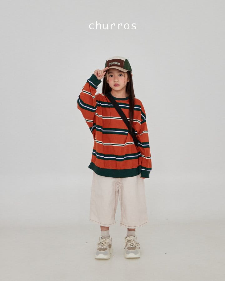 Churros - Korean Children Fashion - #childofig - Multi Stripes Sweatshirt - 2