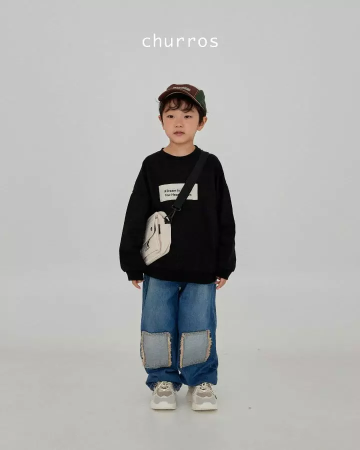 Churros - Korean Children Fashion - #discoveringself - Lettering Sweatshirt - 3