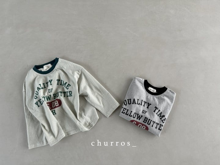 Churros - Korean Children Fashion - #discoveringself - 08 Stripes Tee - 3