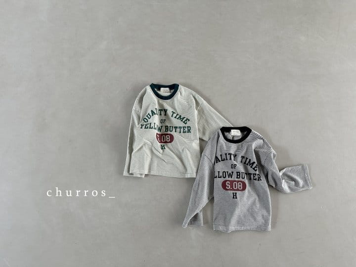Churros - Korean Children Fashion - #discoveringself - 08 Stripes Tee - 4