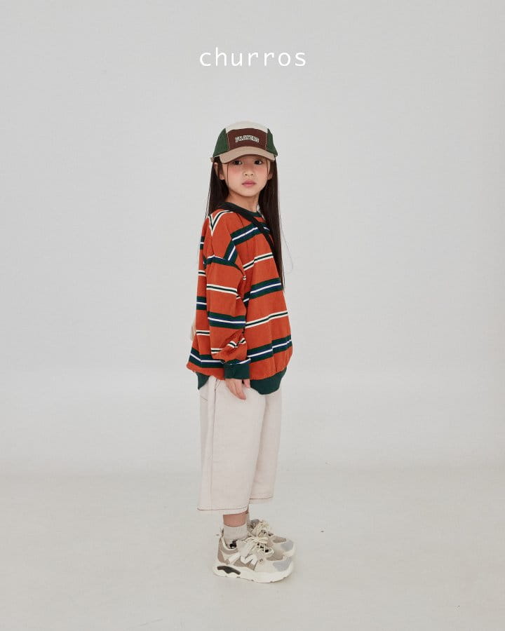 Churros - Korean Children Fashion - #kidzfashiontrend - Multi Stripes Sweatshirt - 9