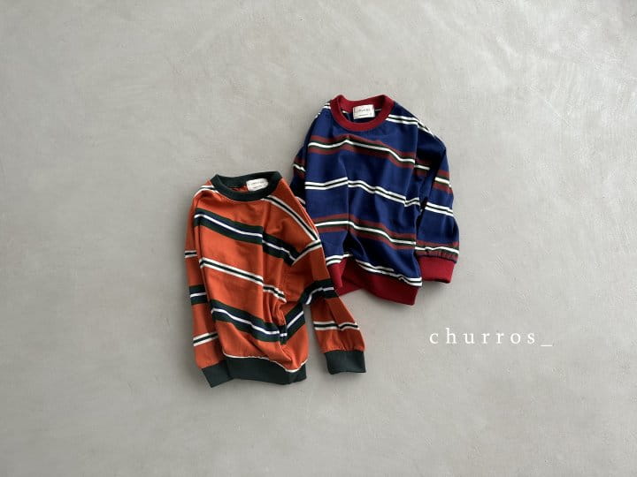 Churros - Korean Children Fashion - #littlefashionista - Multi Stripes Sweatshirt - 11