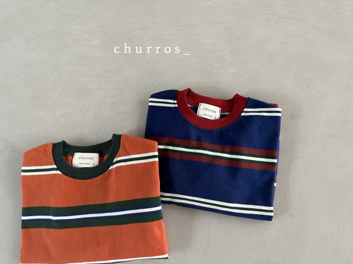 Churros - Korean Children Fashion - #magicofchildhood - Multi Stripes Sweatshirt - 12