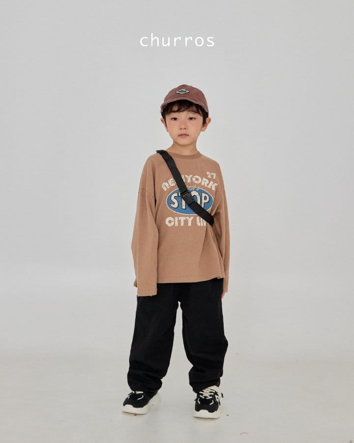 Churros - Korean Children Fashion - #minifashionista - Stop Peach Tee - 4