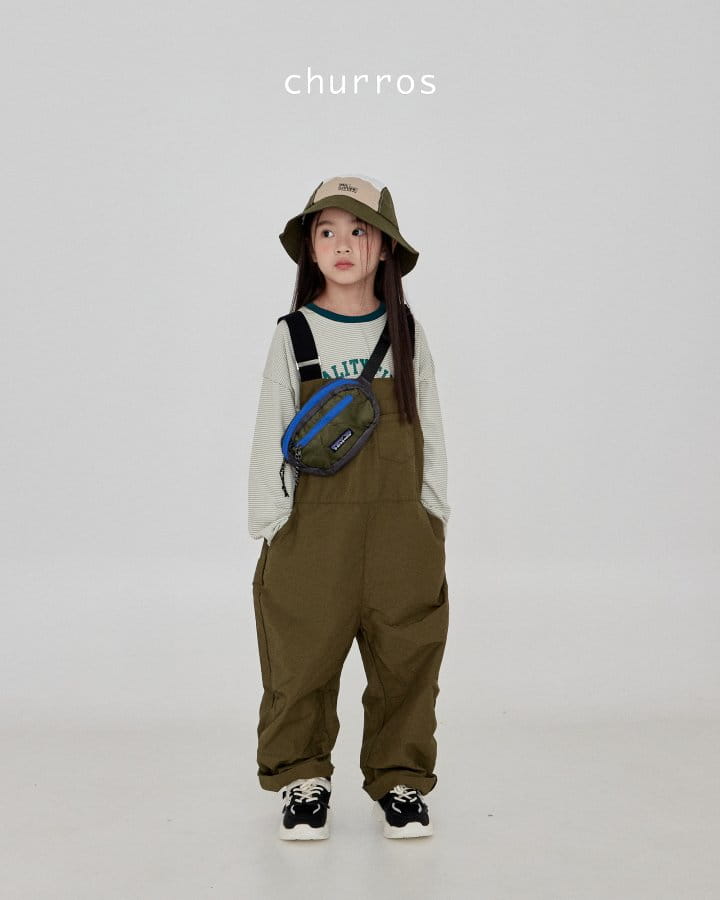 Churros - Korean Children Fashion - #stylishchildhood - Banding Overalls Pants - 5