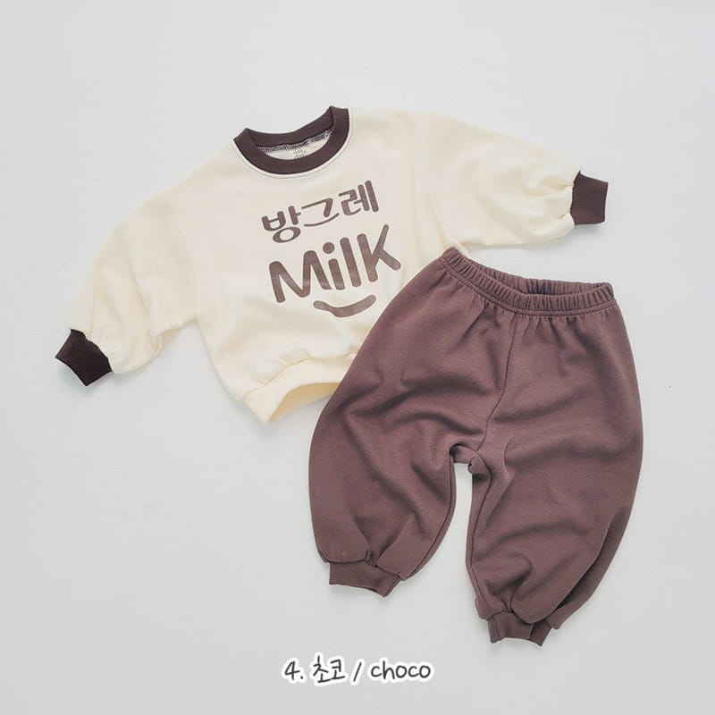 Daily Daily - Korean Children Fashion - #kidsshorts - Smile Milk Top Bottom Set - 6