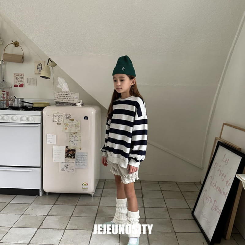 Jejeunosity - Korean Children Fashion - #kidzfashiontrend - E Stripes Sweatshirt - 10