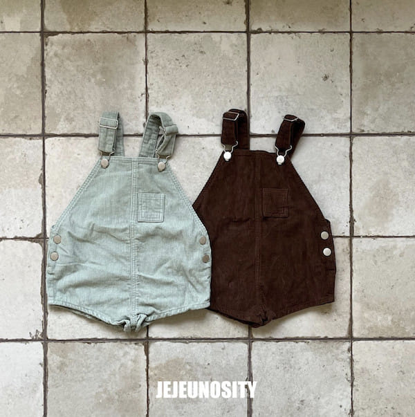Jejeunosity - Korean Children Fashion - #stylishchildhood - Rib Berry Short Overalls