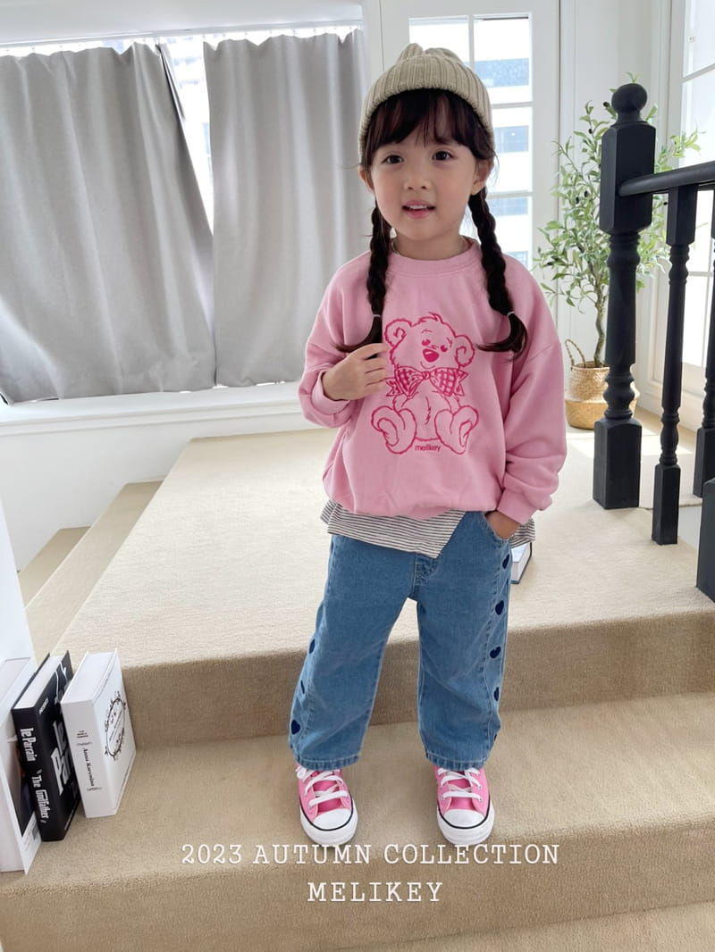 Melikey - Korean Children Fashion - #designkidswear - Heart Embroidery Pants - 8
