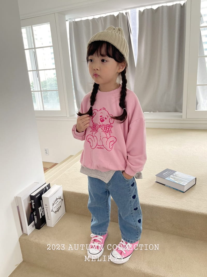 Melikey - Korean Children Fashion - #kidsshorts - Heart Embroidery Pants - 11