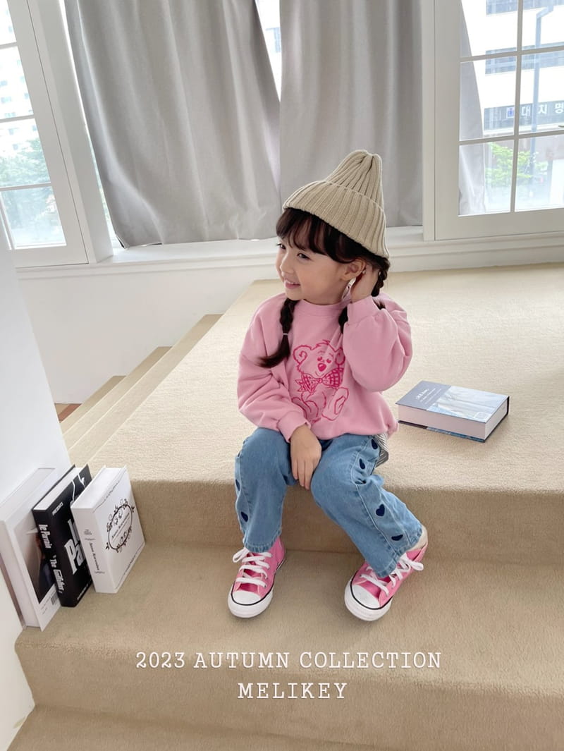 Melikey - Korean Children Fashion - #kidsstore - Heart Embroidery Pants - 12