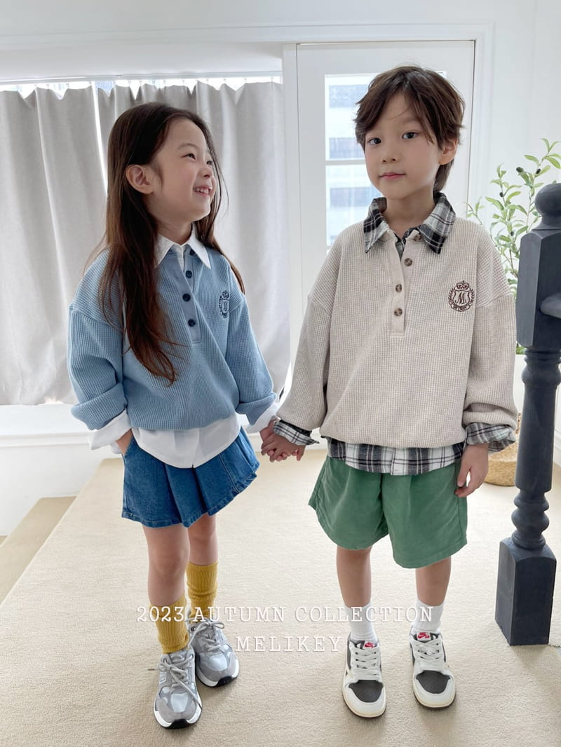 Melikey - Korean Children Fashion - #kidsstore - Waffle Danjjack Sweatshirt - 11