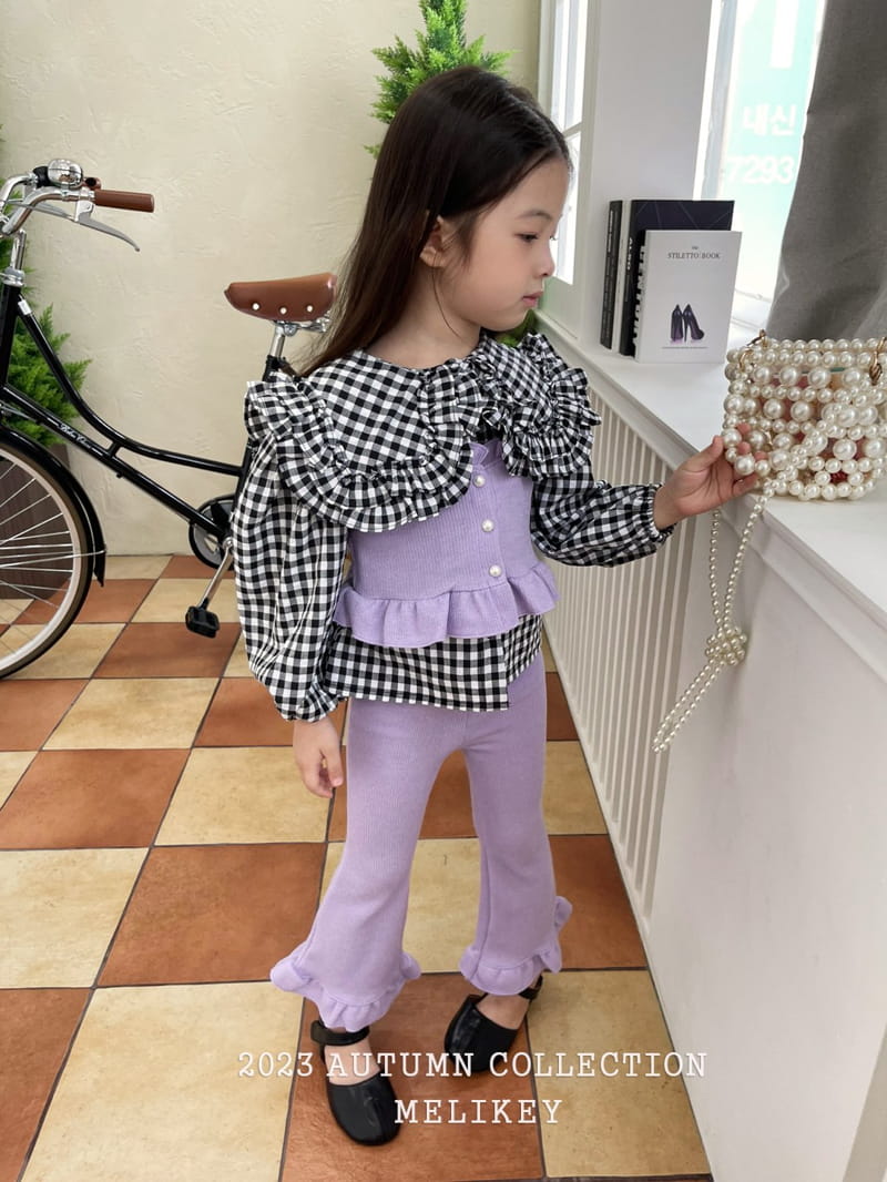 Melikey - Korean Children Fashion - #kidzfashiontrend - Frill Bustier Top Bottom Set - 10