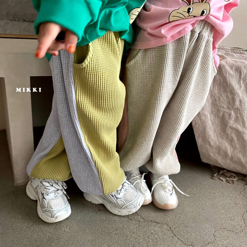 Mikki - Korean Children Fashion - #childofig - Half Half Waffle Pants