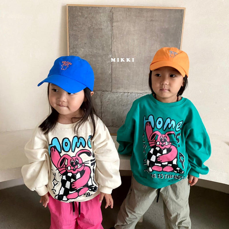 Mikki - Korean Children Fashion - #fashionkids - Check Rabbit Sweatshirt - 2