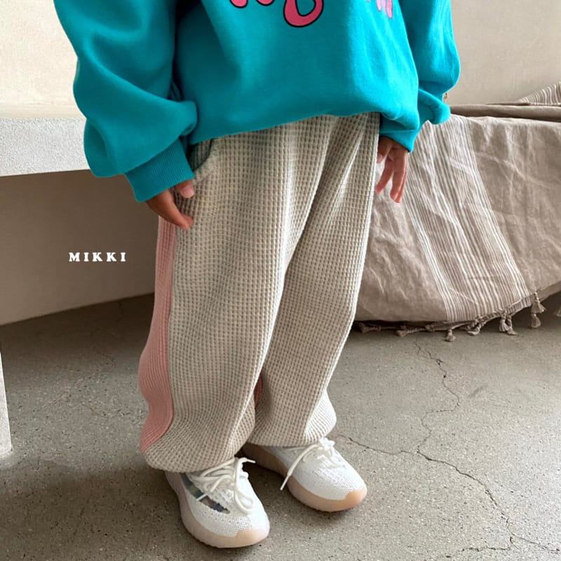 Mikki - Korean Children Fashion - #kidsshorts - Half Half Waffle Pants - 6