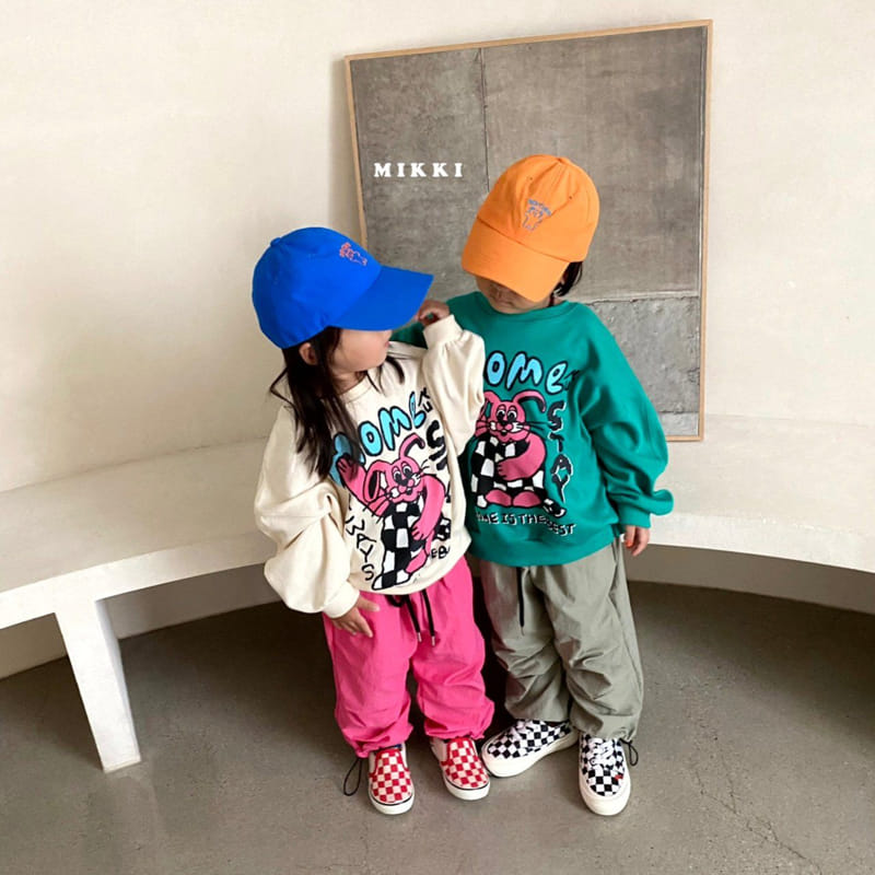 Mikki - Korean Children Fashion - #kidsshorts - Check Rabbit Sweatshirt - 4