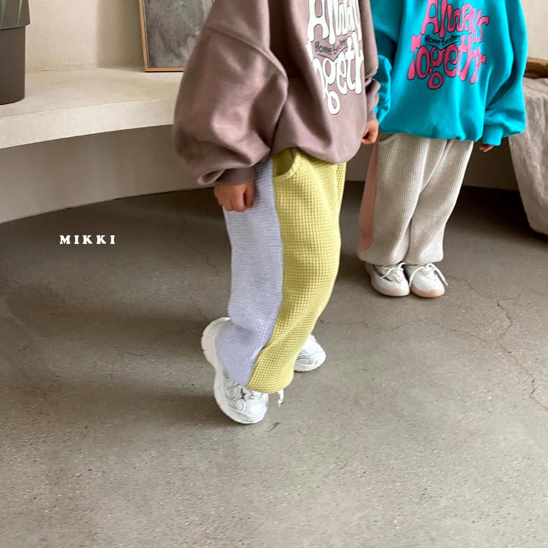 Mikki - Korean Children Fashion - #kidzfashiontrend - Half Half Waffle Pants - 8