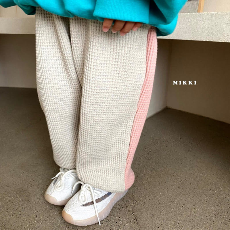 Mikki - Korean Children Fashion - #littlefashionista - Half Half Waffle Pants - 10