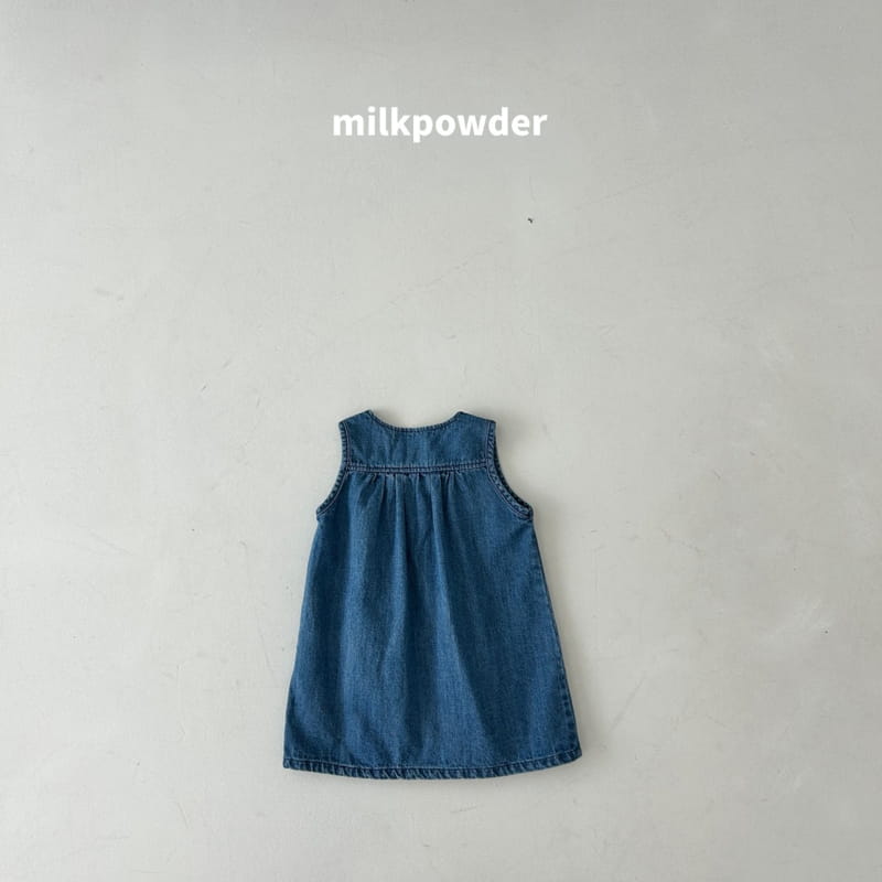 Milk Powder - Korean Children Fashion - #childofig - Banding Denim One-piece - 6