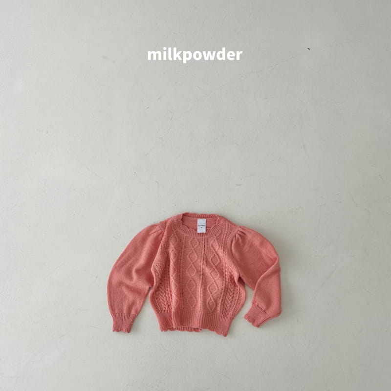 Milk Powder - Korean Children Fashion - #childofig - Rose Knit Pullover - 5