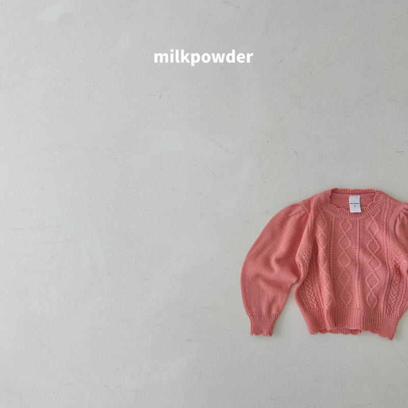 Milk Powder - Korean Children Fashion - #designkidswear - Rose Knit Pullover - 7