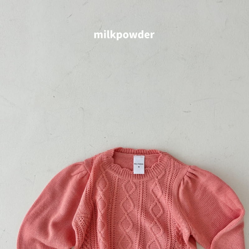 Milk Powder - Korean Children Fashion - #discoveringself - Rose Knit Pullover - 8