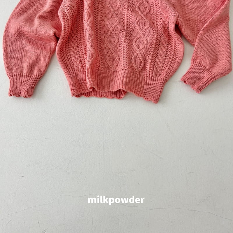 Milk Powder - Korean Children Fashion - #fashionkids - Rose Knit Pullover - 9