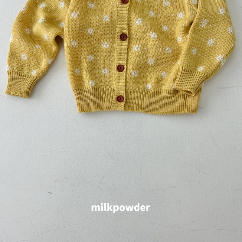 Milk Powder - Korean Children Fashion - #kidsshorts - Blooming Knit Cardigan - 9