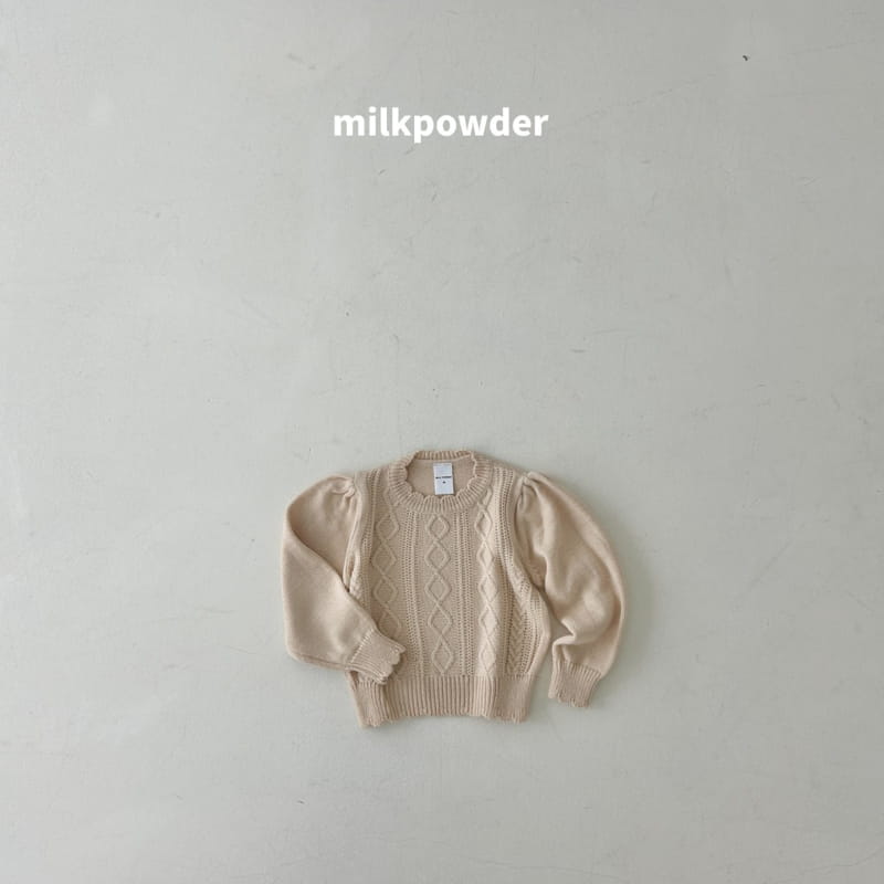 Milk Powder - Korean Children Fashion - #kidsstore - Rose Knit Pullover - 11