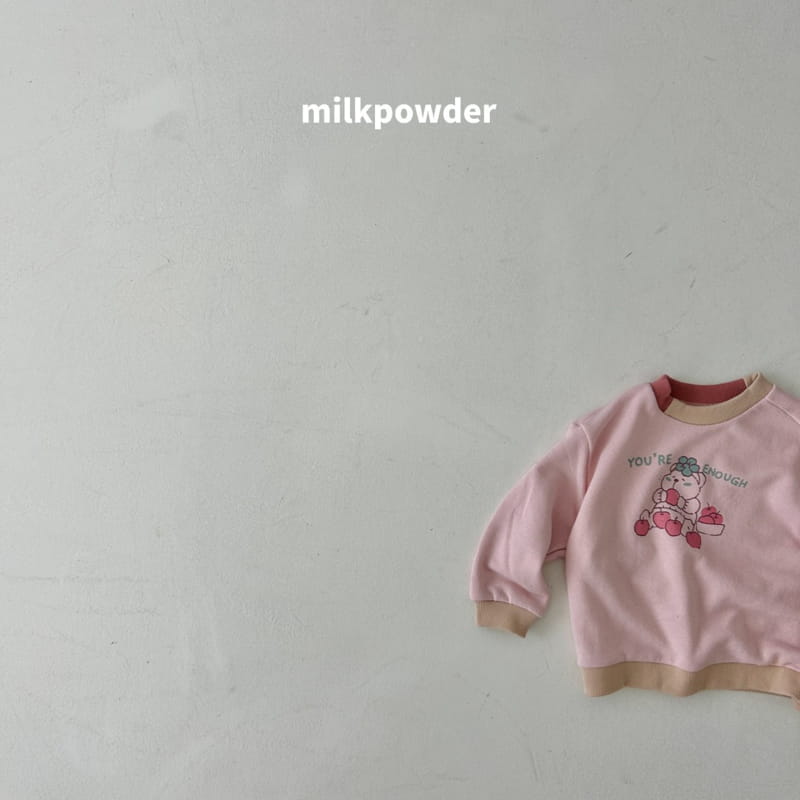 Milk Powder - Korean Children Fashion - #prettylittlegirls - Apple Bear Sweatshirt - 7